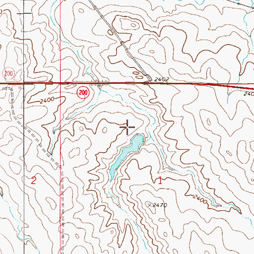 Topographic Map of Gus Dam, MT