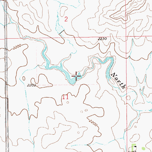 Topographic Map of B Henderson Dam, MT