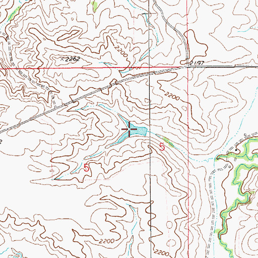 Topographic Map of Leo Dam, MT