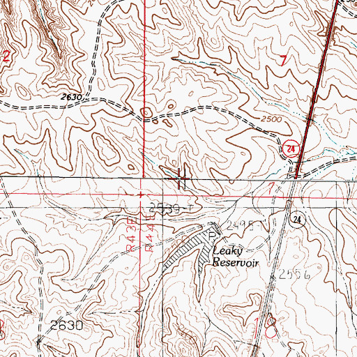 Topographic Map of R C Mothershead Number 1 Dam, MT
