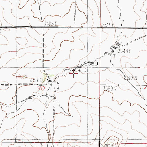 Topographic Map of Wheatley Farms Number 2 Dam, MT