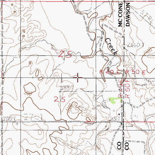 Topographic Map of Voss Number 1 Dam, MT