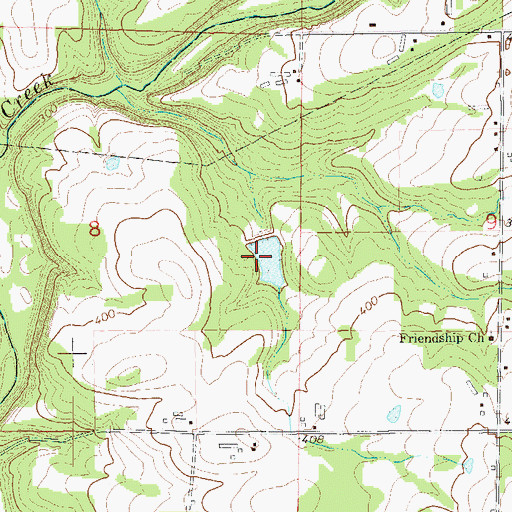Topographic Map of Bridges Lake Dam, AR