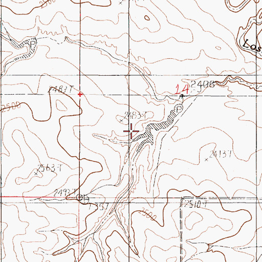 Topographic Map of Clara Dam, MT