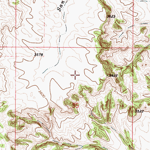 Topographic Map of Mathew James Number 1 Dam, MT