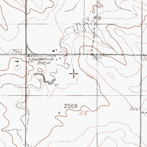 Topographic Map of Moos Number 1 Dam, MT