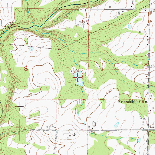 Topographic Map of Bridges Lake, AR