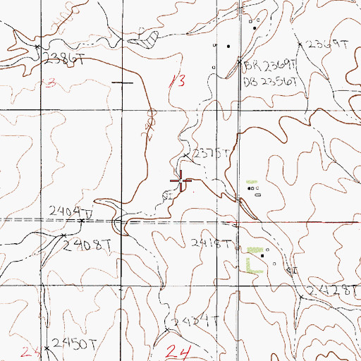 Topographic Map of Voegele Number 1 Dam, MT