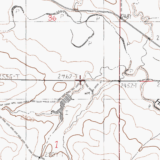 Topographic Map of Groh Number 1 Dam, MT
