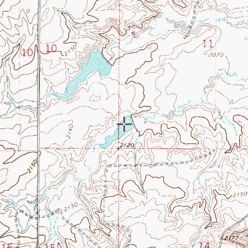 Topographic Map of W Miller Number 1 Dam, MT