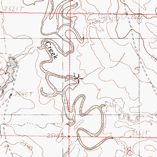 Topographic Map of Frady Number 1 Dam, MT