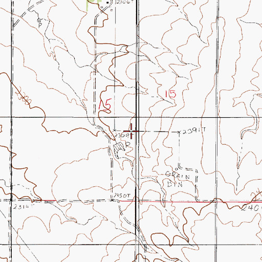 Topographic Map of Heslo Dam, MT