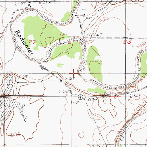 Topographic Map of Willough Dam, MT