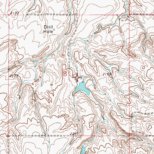 Topographic Map of North Place Dam, MT