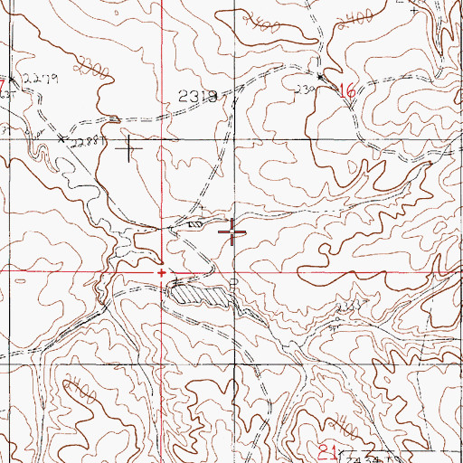 Topographic Map of Hintz Dam, MT