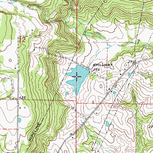 Topographic Map of Smith Lake One, AR