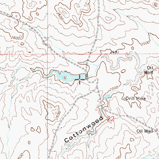 Topographic Map of Newton Number 1 Dam, MT