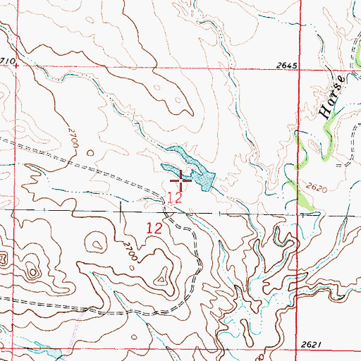 Topographic Map of Whaley Number 10 Dam, MT