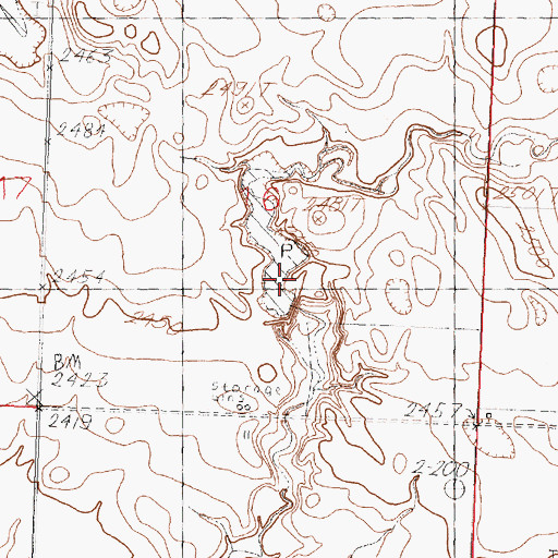 Topographic Map of Robinson Dam, MT