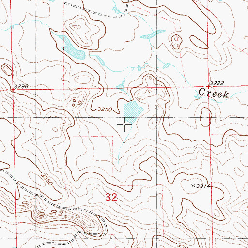 Topographic Map of Price Number 1 Dam, MT