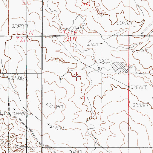 Topographic Map of Dean S Number 2 Dam, MT