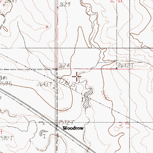 Topographic Map of Timber Dam, MT
