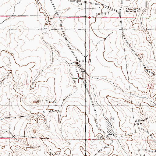Topographic Map of Slimy Stock Dam, MT