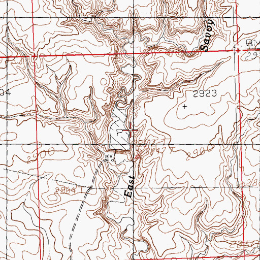 Topographic Map of Oster Dam, MT