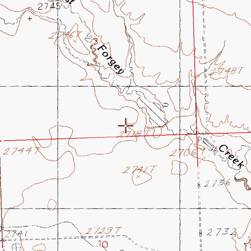 Topographic Map of Fogey Number 1 Dam, MT