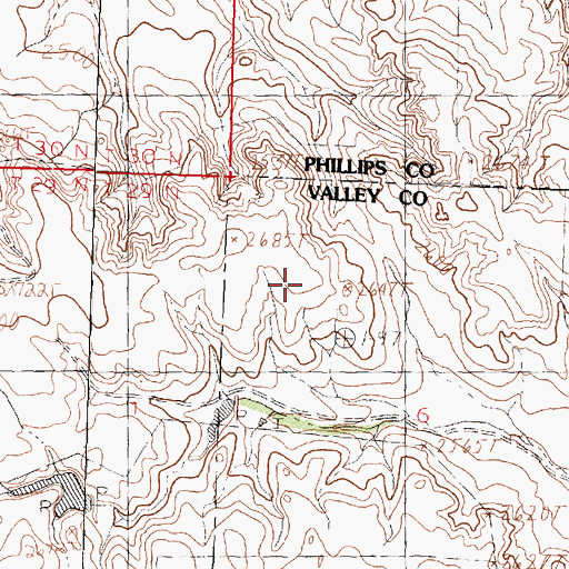 Topographic Map of Romo Dam, MT