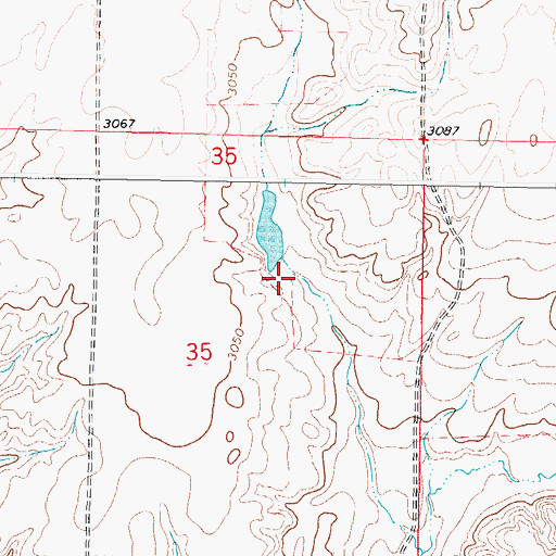 Topographic Map of Eddie Number 1 Dam, MT