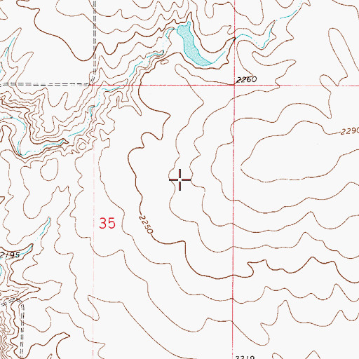 Topographic Map of Baracker Dam, MT