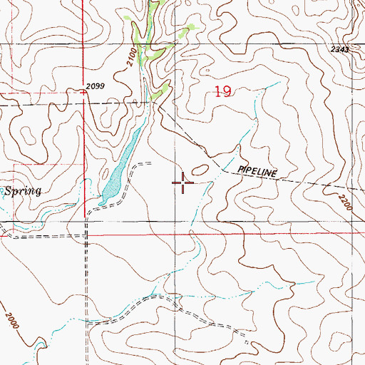 Topographic Map of Wilde Dam, MT
