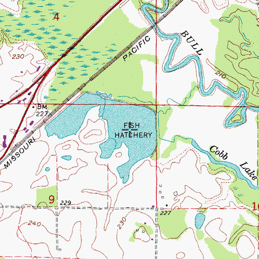 Topographic Map of Kinley Lake, AR