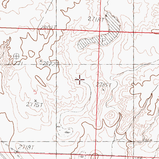 Topographic Map of Watkins Number 2 Dam, MT