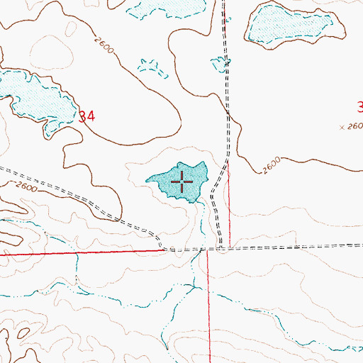 Topographic Map of Sambo Number 1 Dam, MT