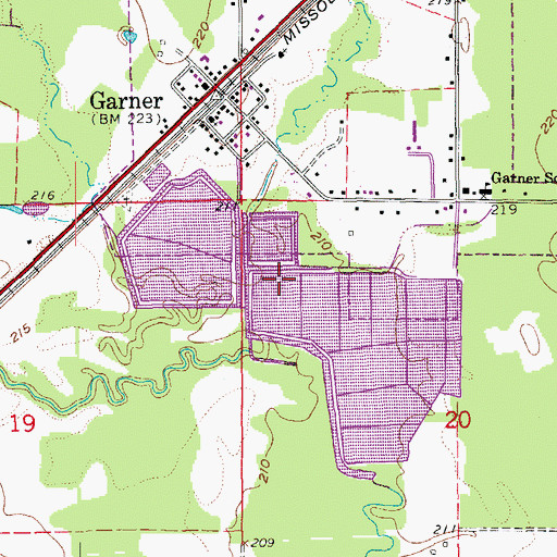 Topographic Map of Schroeder Lake Two Dam, AR