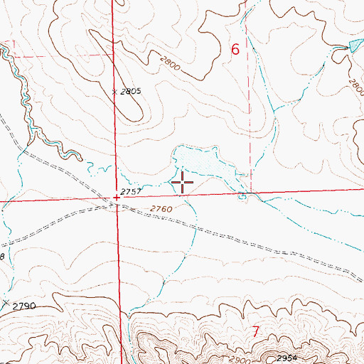 Topographic Map of T-Bar Dam, MT