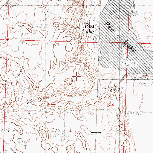 Topographic Map of Split Rock Dam, MT