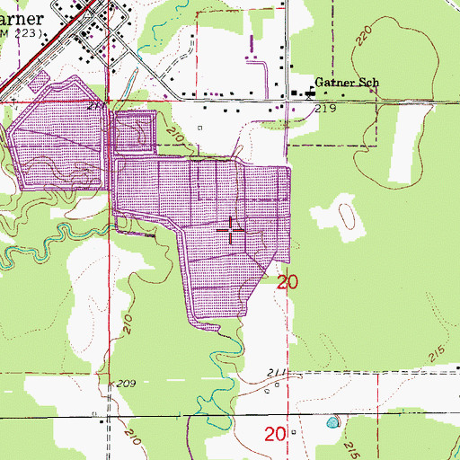 Topographic Map of Schroeder Lake, AR