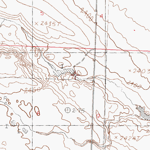 Topographic Map of Simanton Dam, MT
