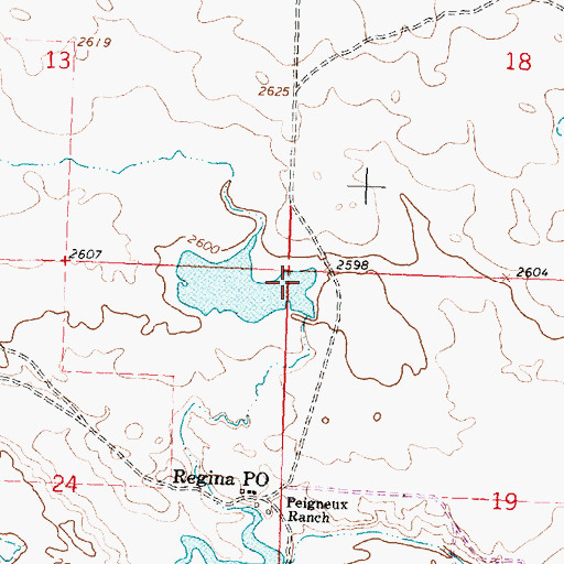 Topographic Map of Beauchamp Number 3 Dam, MT