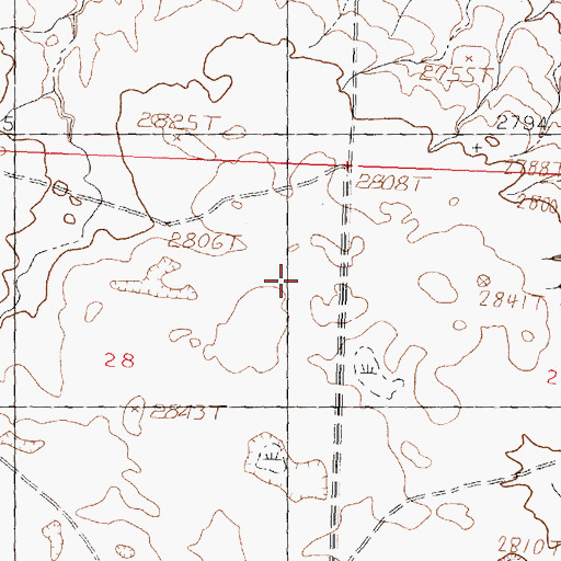 Topographic Map of Three Hundred Dam, MT