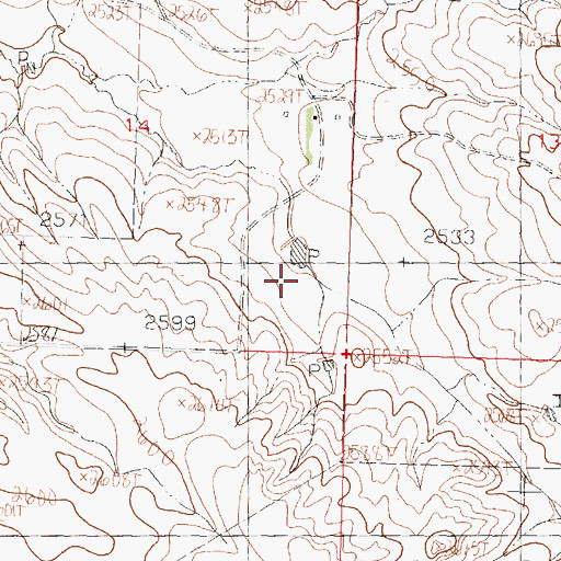 Topographic Map of Guttormson Number 1 Dam, MT