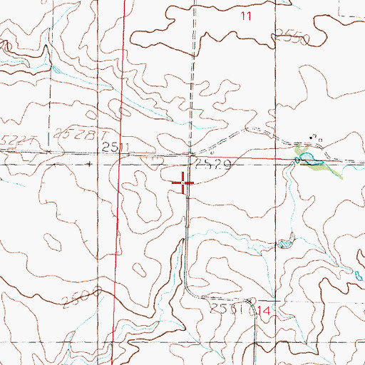 Topographic Map of Bruckner Number 2 Dam, MT