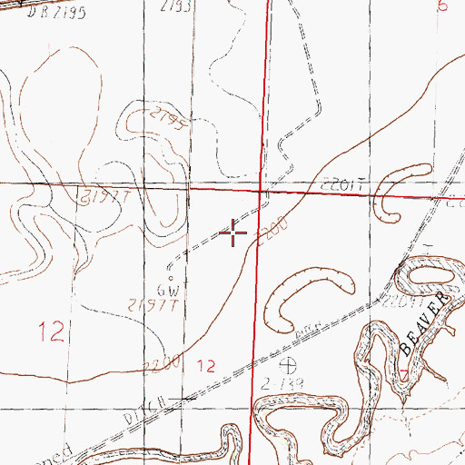 Topographic Map of De Puydt Dam, MT