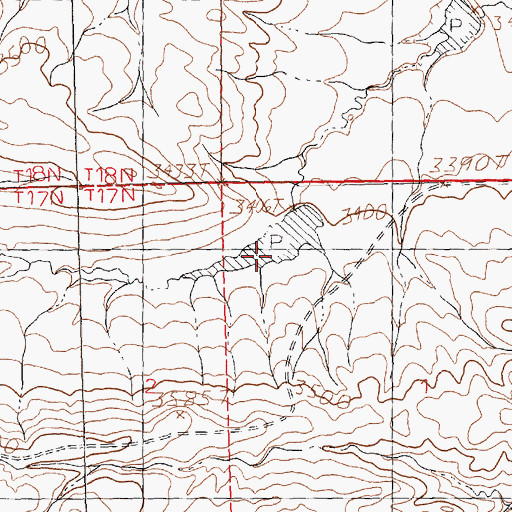 Topographic Map of Kindle Number 2 Dam, MT