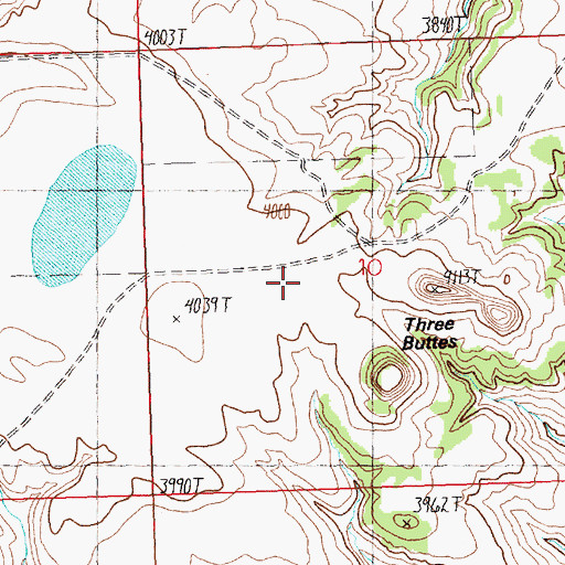 Topographic Map of Hughes Junior Number 1 Dam, MT