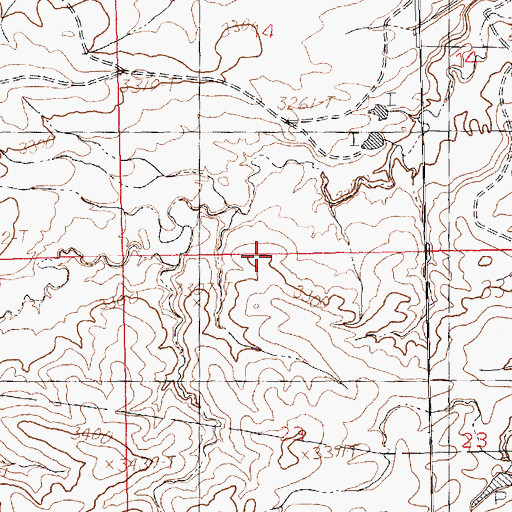 Topographic Map of Satterfield Dam, MT