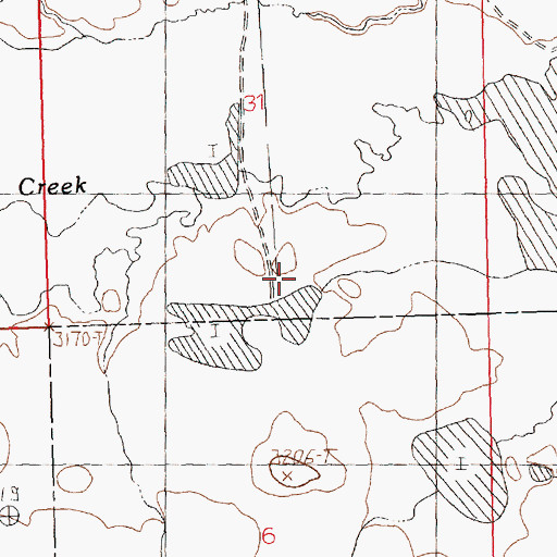 Topographic Map of Cooper-Adams Number 4 Dam, MT